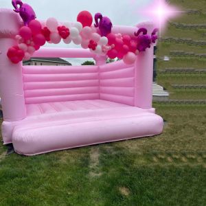 Commercial Grade Light Pastel Color Bounce House Inflatable Jumping White Bouncy