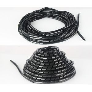 Plastic Wire Spiral Winding Tube Transparent / Black / White Winder Retractable