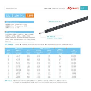 20AWG UL3289 XLPE Hook Up Wire AWM3173 600V/150C Black Heater