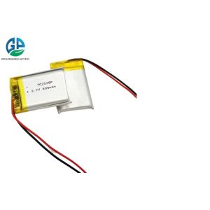 IEC62133 Approved Lipo Battery 702535 600mah 3.7 lithium polymer battery