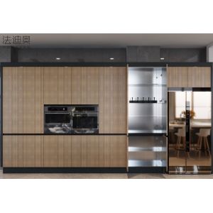 Sleek Durable Hygienic Modern Kitchen Cabinet With Customizable Design