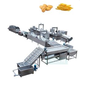 High Productivity Potato Chips frozen French Fries Making Machine 3500KG