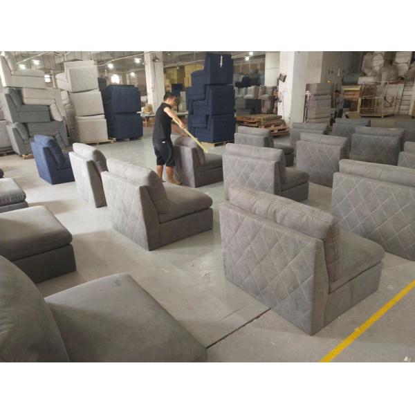 Sectional Pull Out Folding Sofa Bed Multipurpose Breathable Light Gray