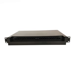 24 Cores Drawer Type Black Rack Mounted Fiber Termination Panel
