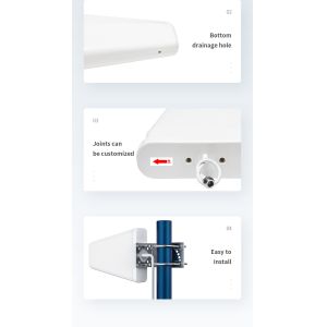 12dBi Directional LPDA Antenna for 4G LTE Network Customizable and N Female
