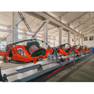 1000mm 1+6 PLC Control Cable Laying Up Machine For Physical Foam Coaxial Wire