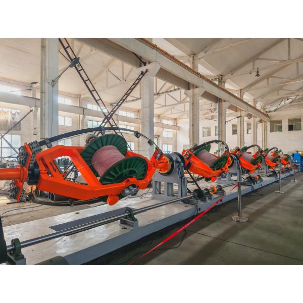 1000mm 1+6 PLC Control Cable Laying Up Machine For Physical Foam Coaxial Wire