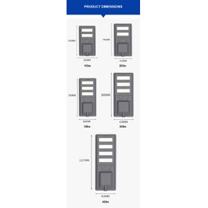 All in One Solar LED Street Light Ip65 Solar Garden Light Auto Dimming Smart