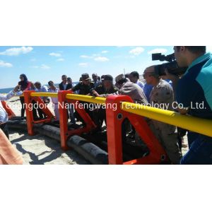 Black and Yellow HDPE Anti-Typhoon Deep Sea Fishing Net Cage from Delivery