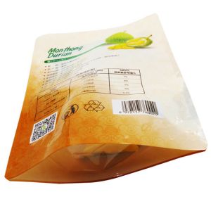 Custom food packaging Waterproof biodegradable plastic foil bag Zipper standing