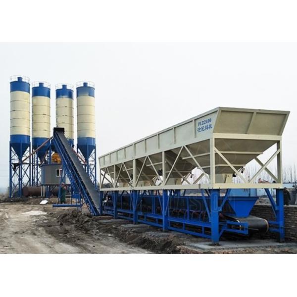 Quality 60m3/H Stationary Ready Mix Concrete Batching Plant Belt Conveyor Feeding Type wholesale