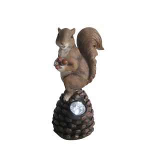 Decorative Squirrel Solar Powered Animal Garden Lights With Spotlight