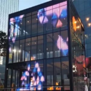 P3.9-7.8Q50T Transparent Glass LED Screen Window Wall