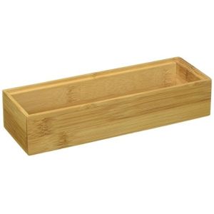 Expandable Bamboo Drawer Organizer Boxes No Varnishes Customized Size