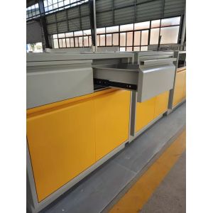 1500mm Laboratory Working Bench Side By Side Doors Two Drawers Chemical Lab