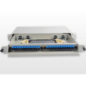SC / UPC Metal Fiber Rack Mount Patch Panel 24 Port 24 Core Fiber Distribution