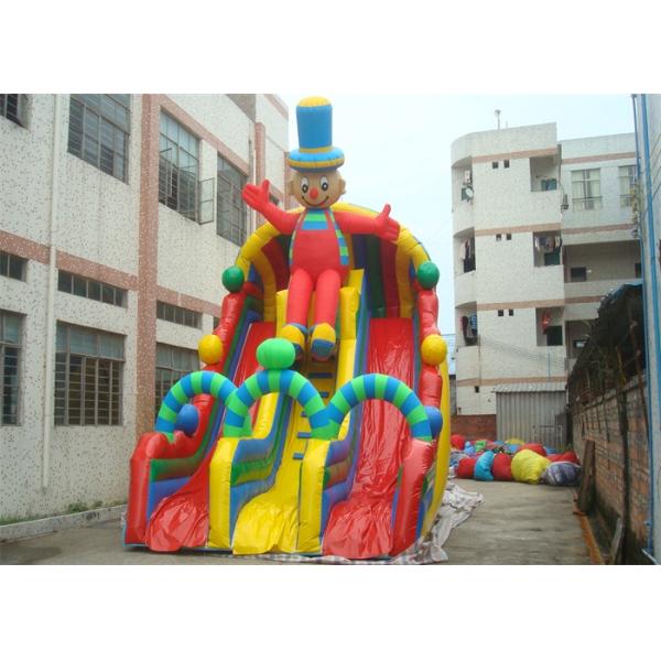 Exciting Clown Durable PVC Commercial Huge Inflatable Slide Rental