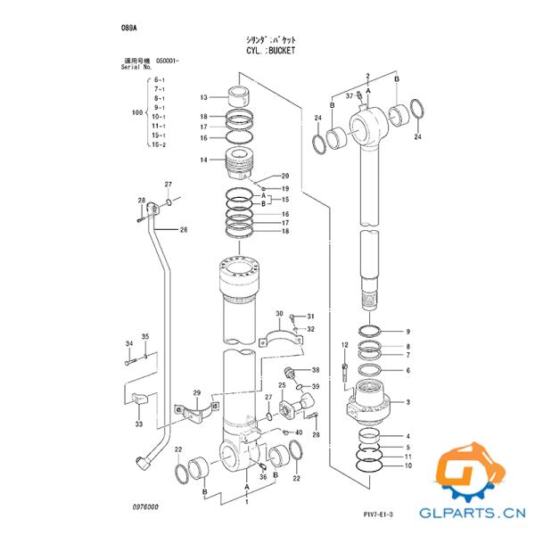 ZX330-3 4643260 Bucket Cylinder Fits Hitachi Hydraulic Excavator Cylinder