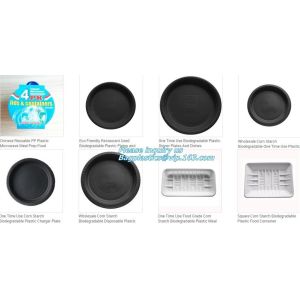 Disposable corn starch plates, biodegradable corn starch food container,