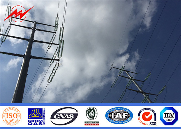 Quality ASTM A572 Gr60 250daN 600daN Octagonal Steel Utility Pole 10kv - 550kv wholesale