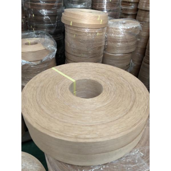 Quality Customized Edge Sealing Strip Natural Veneer Black Walnut White Oak Leather Covered Edge Sealing 0.5mm Wood Edge Banding wholesale