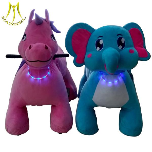 Quality Hansel hot selling kids plush battery operated animal toy ride from China wholesale
