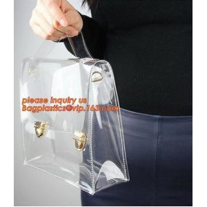 biodegradable PVC tube handle carrier bag, handle packing bag oem pvc bag,zipper