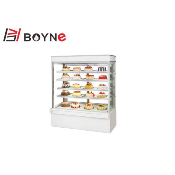 Upright Cold Cake Display Fridge Five Layers Back Open Digital Temperature