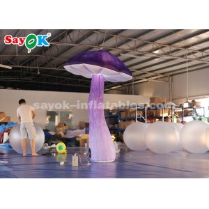 Amazing 2.5m Inflatable Lighting Decoration Hanging Mushroom With Blower