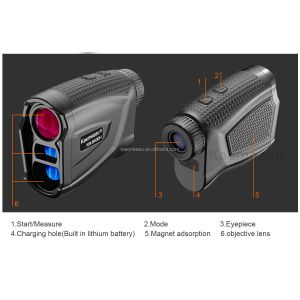 Hot selling laser rangefinder with flagpole locking vibration golf rangefinder