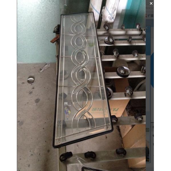 Quality custom shape  decorative glass panel with chrome caming wholesale