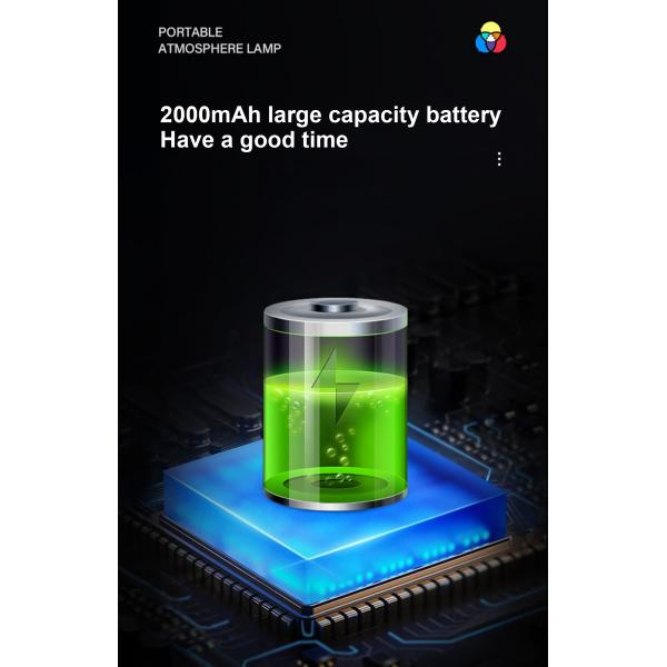 Intelligent Control Portable Charging Atmosphere Light with Seven Glowing Colors