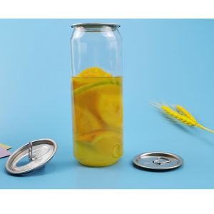 SGS 650ml Disposable Plastic Soda Can For Beverage Water Coffee Cold Soft Drinks