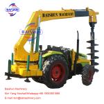 Electrical Works Garden Tractor Post Hole Digger , 3 Point Hitch Post Hole