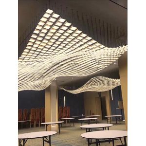 Modern LED Crystal Wave Large Foyer Chandelier Light Custom OEM ODM