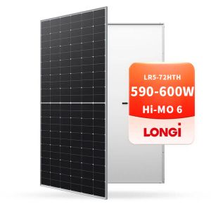 Longi Solar Hi-MO 6 590W 595W 600W Black Frame Solar Panels for Home Solar