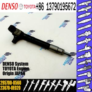 Original Diesel Common Rail Fuel Injector 295700-0560 23670-0E020 For Toyota
