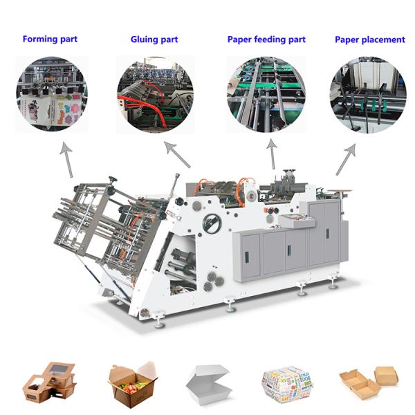Chips Fried Chicken Take Away Food Box Making Machine 60-160 Pcs/Min