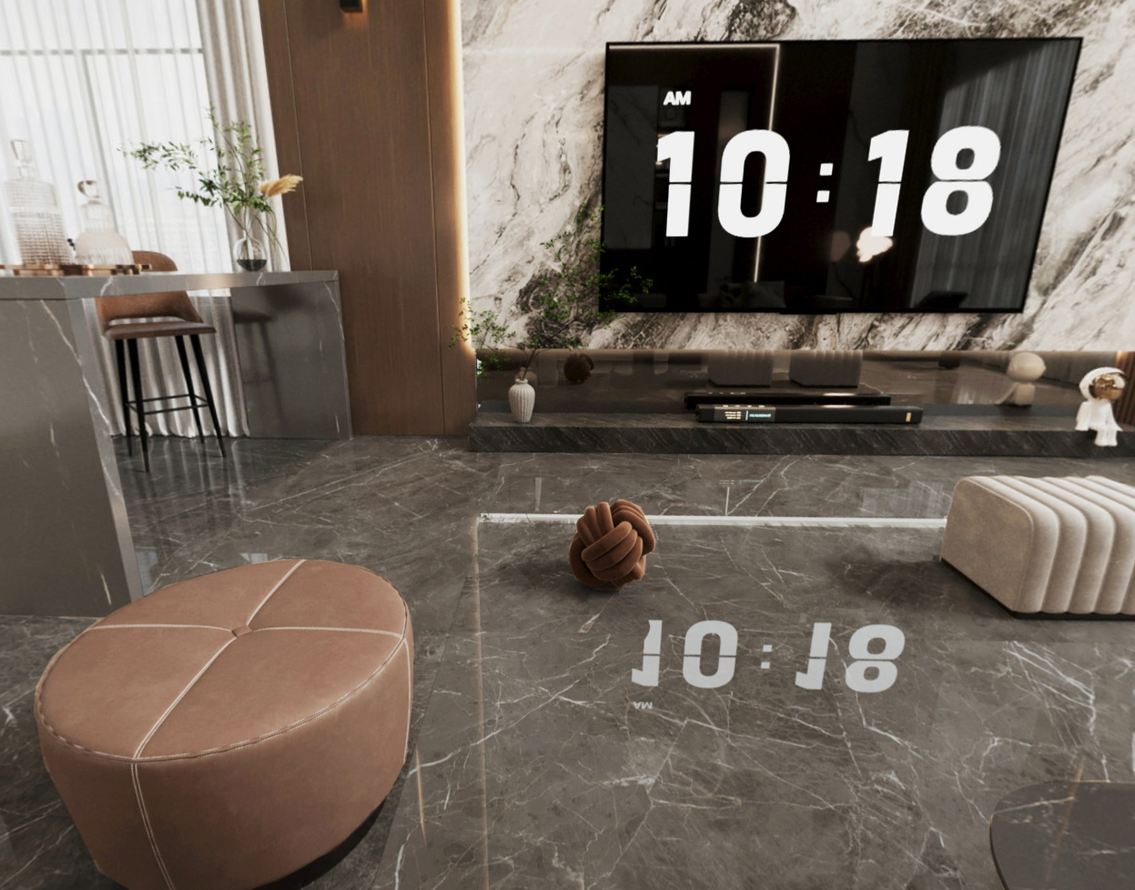 Stylish and Durable 1mx1m Marble Porcelain Glazed Polished Tiles For Balcony