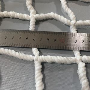 White color 3mm knotless cargo net horizontal safety net scaffolding safety net