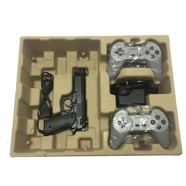 Recyclable Natural Brown Dry Press Moulded Pulp Tray For Electronic Products