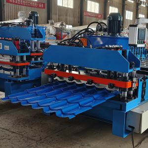 Glazed Tile Eccentric Arc Roofing Sheet Roll Forming Machine For Ppgi Gi