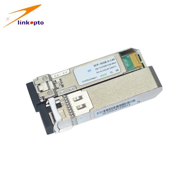 1270 / 1330nm 60km 10G SFP+ Module Metal Pluggable BIDI Transceiver