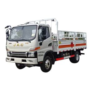Cheap Jac 4x2 5 Tons Load LPG Tanker Truck Gas Cylinder Transport Truck Euro III 6 Wheels for sale