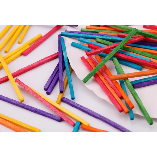 2mm mini square wood craft sticks for hobbies and kids DIY hand-crafted material assorted colors KIDS STEM INNOVATION