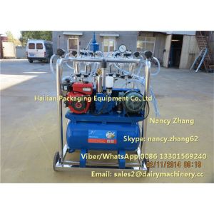 China Diesel Engine And Electric Motor Cow Milking Machine With Jetter Tray Washing on sale