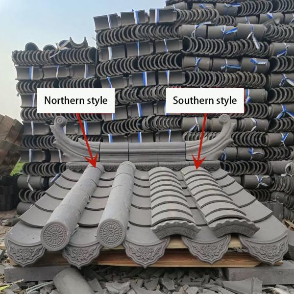 Quality Chinese Grey Clay Temple Roofing Tile Materials Superior Quality For Long Lasting Protection wholesale