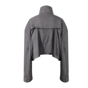 Fashion New Arrival Winter Waterproof Jackets Short Coats Printing Pockets