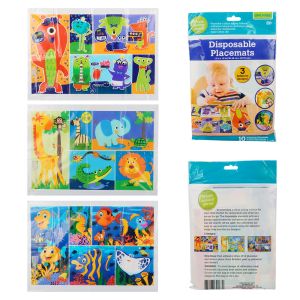 Disposable Sticky Table Topper Stick On Placemats For Baby In 3 Designs