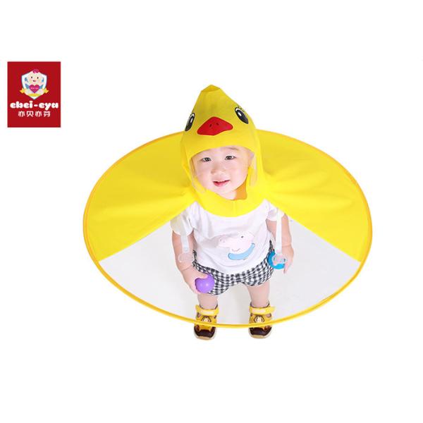 Quality Cute Poncho Childrens Waterproof Raincoats Yellow Duck Single Person PVC/EVA Material wholesale